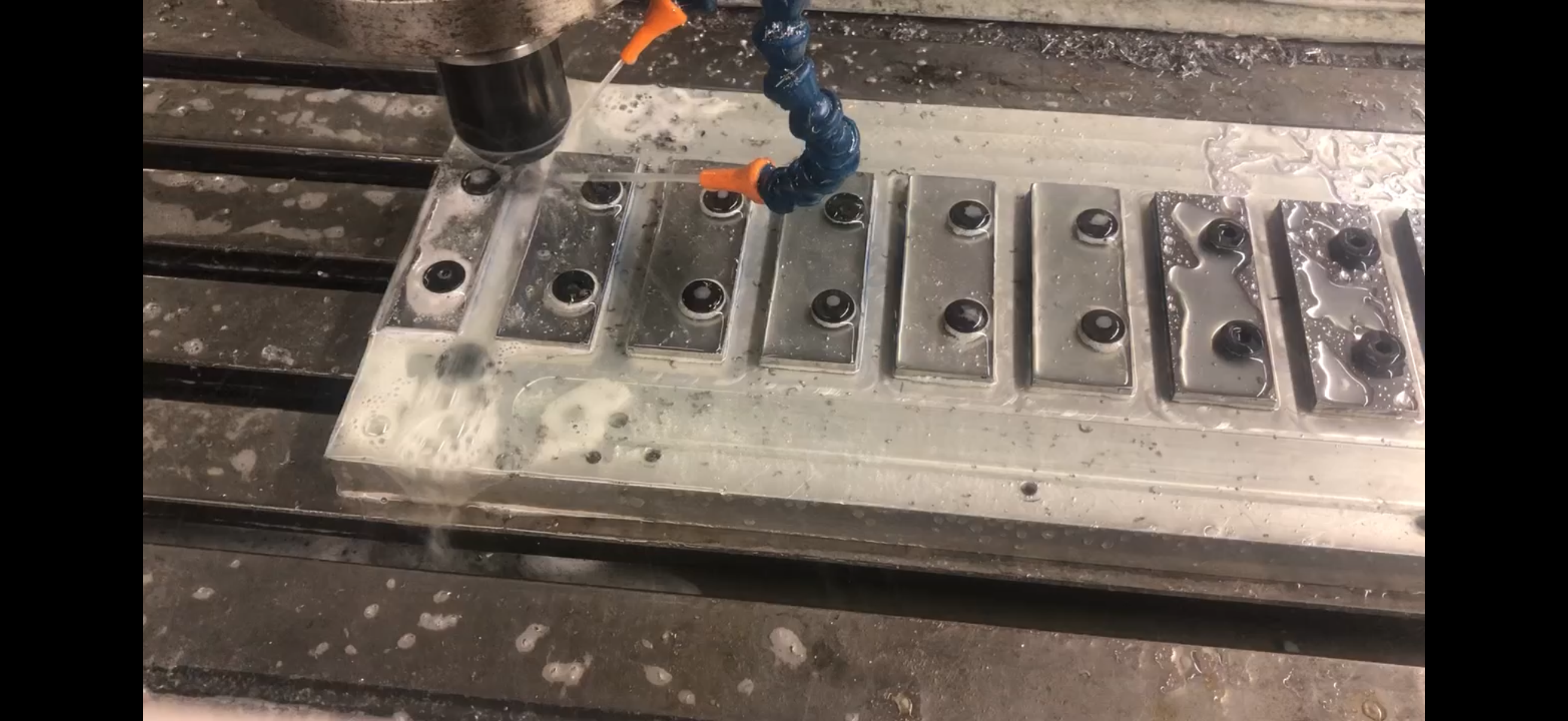 Chopper blade machining with coolant